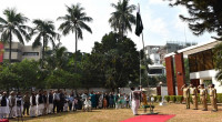 Flag hoisting ceremony on Pakistan day